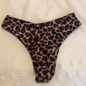 Cheetah high waisted bikini bottom